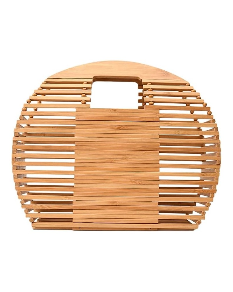 Handle Summer Evening Clutch Bag Purses Handbag Luxury Shoulder Weave Bamboo Summer Vacation Beach Bag K $21.87 Evening Bags