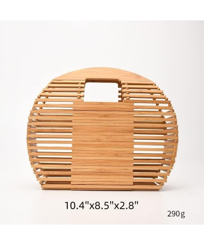 Handle Summer Evening Clutch Bag Purses Handbag Luxury Shoulder Weave Bamboo Summer Vacation Beach Bag K $21.87 Evening Bags