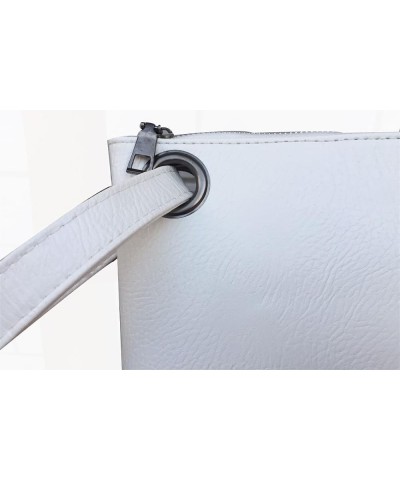 Oversized Clutch Bag Purse and Handbag Womens Large PU Leather Evening Wristlet Handbags White $10.06 Evening Bags