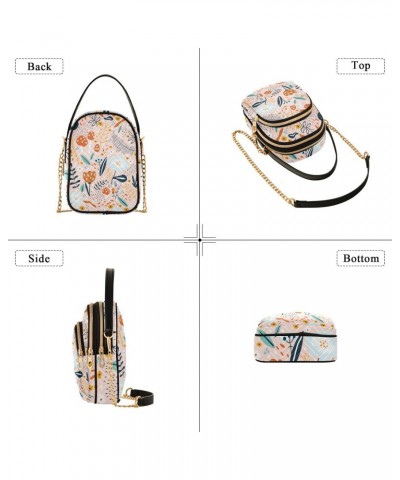 Cell Phone Purse Mushroom Spring Floral Crossbody Handbag Durable Shoulder Bag Sturdy Travel Pouch Compact Chic Bag for Women...