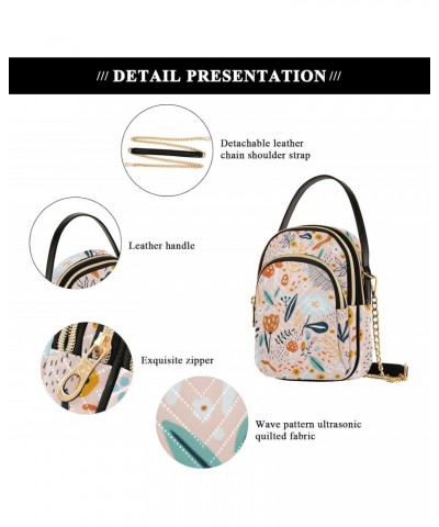 Cell Phone Purse Mushroom Spring Floral Crossbody Handbag Durable Shoulder Bag Sturdy Travel Pouch Compact Chic Bag for Women...