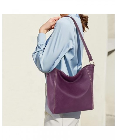 Purses for Women Shoulder Purses and Handbags Hobo Bags for Women B Purple $14.00 Hobo Bags