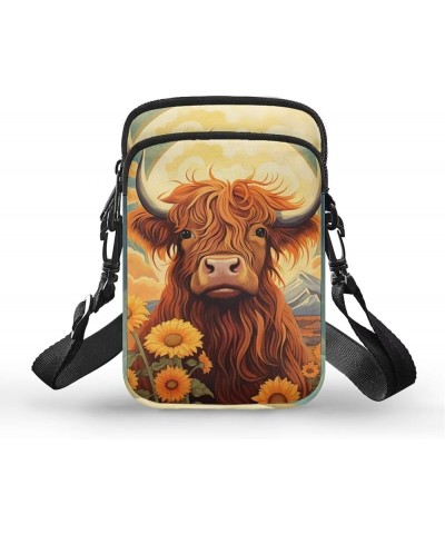 Tongluoye Crossbody Bags for Women Small Cellphone Purses Mini Shoulder Handbag Highland Cattle $9.02 Crossbody Bags