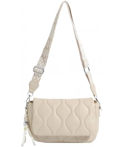 Puffer Tote Bag, Puffy Bags for Women Down-Filled Crossbody Quilted Tote Bag Shoulder Purse with Guitar Strap (Beige) Beige $...