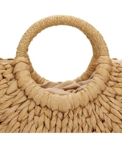 Women Summer Beach Bag, Straw Handbag Top Handle Big Capacity Travel Tote Purse Hand Woven Straw Large Hobo Bag With Scarves ...