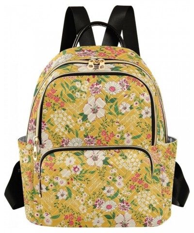 Small Backpack for Women Travel Bag Cute Small Flower Yellow Daypack Purse Fashion Shoulder Bag Rucksack Medium B269 $15.33 B...