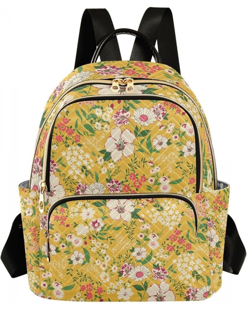 Small Backpack for Women Travel Bag Cute Small Flower Yellow Daypack Purse Fashion Shoulder Bag Rucksack Medium B269 $15.33 B...