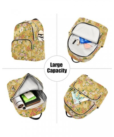 Small Backpack for Women Travel Bag Cute Small Flower Yellow Daypack Purse Fashion Shoulder Bag Rucksack Medium B269 $15.33 B...