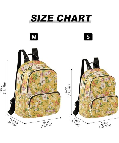 Small Backpack for Women Travel Bag Cute Small Flower Yellow Daypack Purse Fashion Shoulder Bag Rucksack Medium B269 $15.33 B...