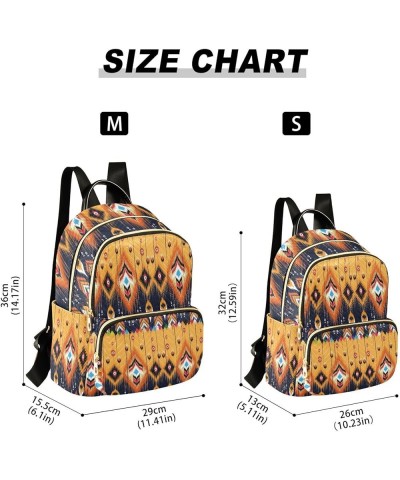 Retro Ikat Ethnic Theme Mini Backpack Purse for Women, Geometric Travel Backpack Fashion Backpack Handbag Shoulder Bag Small ...