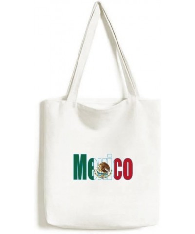 Mexico Country Flag Name Tote Canvas Bag Shopping Satchel Casual Handbag $18.28 Totes