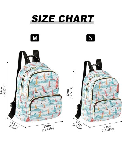 Cartoon Boat Fashion Backpack Purse for Women, Casual Daypacks, Ladies Gift for Traveling Hiking Multicolor Medium $14.57 Bac...