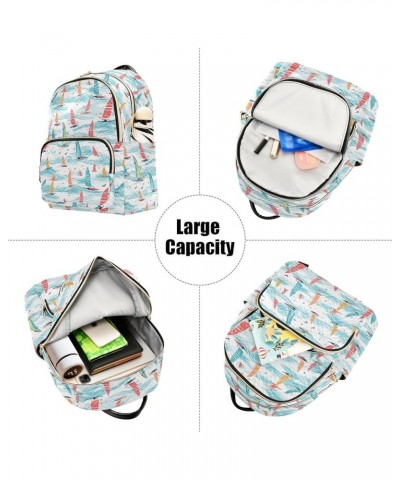 Cartoon Boat Fashion Backpack Purse for Women, Casual Daypacks, Ladies Gift for Traveling Hiking Multicolor Medium $14.57 Bac...