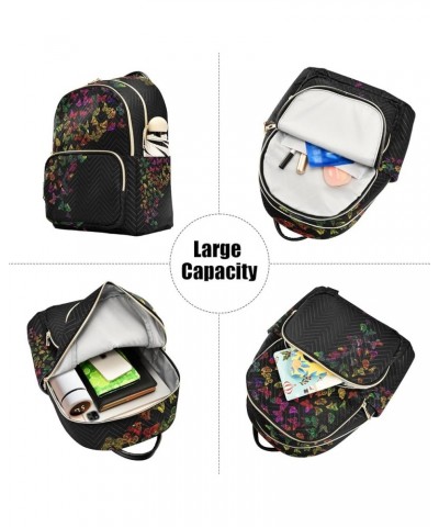 Travel Backpack Purse for Women Fashion Anti-theft Work Casual Butterfly Rainbow Color Daypack Shoulder Bag Medium Size Mediu...