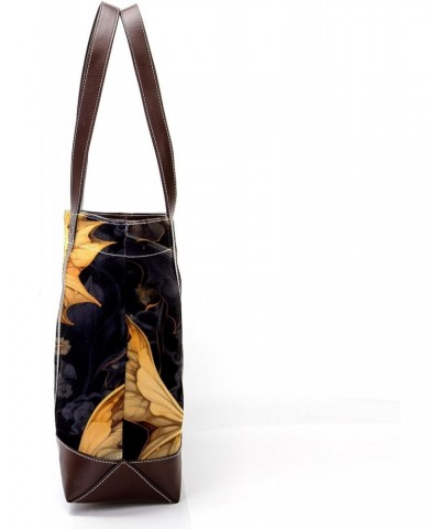 Bat Canvas Leather Mix Hand-held Bag 13.3x4.7x12.2 in - Stylish and Spacious Fashion Statement $19.20 Handbags