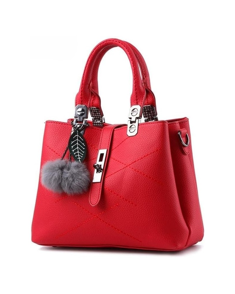 Vogue Stitching Design Woman Bag Single Shoulder Crossbody Cute Decorative Women's Handbags Messenger Bags Wine Red $15.57 Totes