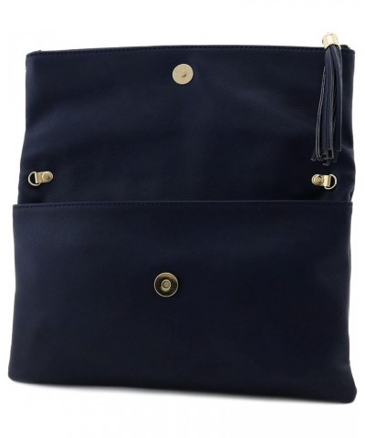 Envelope Clutch Bags for Women Foldover Crossbody Tassel Wallet with Chain Strap, Elegant Evening Purse 1-navy-lp $14.70 Wris...