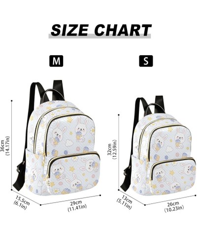 Cute Rabbit Strawberry Rainbow Backpack Purse for Women Lightweight Back Pack Casual Daypack Travel Shoulder Bag Bookbag - M ...