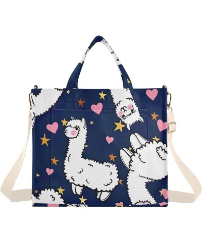 Cute Cartoon Dog Puppy Pink Women Shoulder Handbag Reusable Grocery Bag Gifts for Teacher Laptop Large Purses Cute Alpacas He...