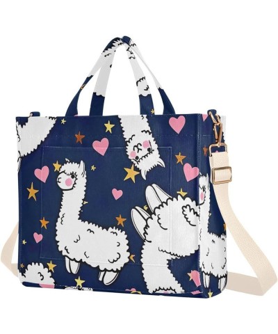 Cute Cartoon Dog Puppy Pink Women Shoulder Handbag Reusable Grocery Bag Gifts for Teacher Laptop Large Purses Cute Alpacas He...