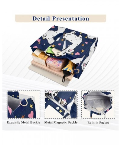 Cute Cartoon Dog Puppy Pink Women Shoulder Handbag Reusable Grocery Bag Gifts for Teacher Laptop Large Purses Cute Alpacas He...