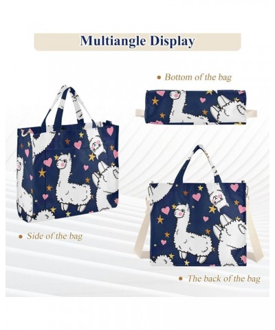 Cute Cartoon Dog Puppy Pink Women Shoulder Handbag Reusable Grocery Bag Gifts for Teacher Laptop Large Purses Cute Alpacas He...