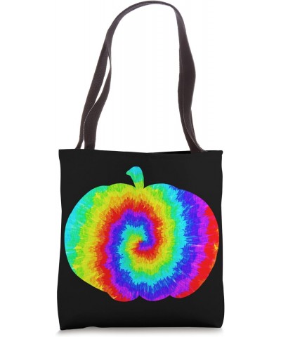 Halloween Rainbow Tie Dye Pumpkin Funny Fall Thanksgiving Tote Bag $9.01 Totes