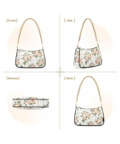 Flowers Shoulder Bag for Women Crossbody Small Tote Bag Purses Handbag with Zipper Pockets for Girl Travel Shopping $16.49 Sh...