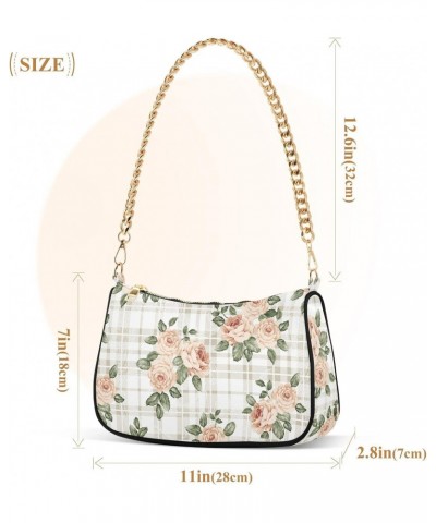 Flowers Shoulder Bag for Women Crossbody Small Tote Bag Purses Handbag with Zipper Pockets for Girl Travel Shopping $16.49 Sh...