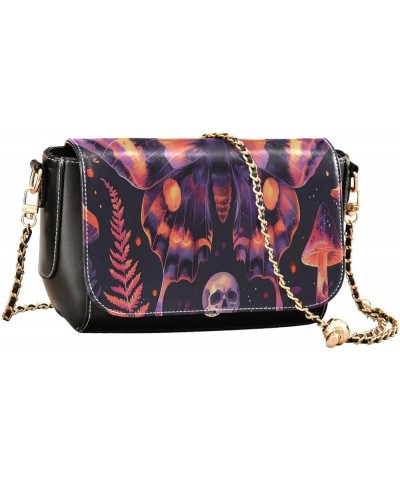 Leather Crossbody Bags, Watercolor Butterfly Crossbody Bag Black Wallet Phone Purses Chain Shoulder Bag Pattern 300 $20.79 Cr...