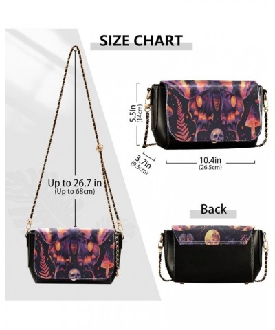 Leather Crossbody Bags, Watercolor Butterfly Crossbody Bag Black Wallet Phone Purses Chain Shoulder Bag Pattern 300 $20.79 Cr...