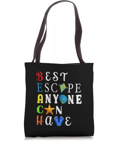 Best Escape Anyone Can Have, Beach, Starfish Seashell Sandal Tote Bag $9.68 Totes