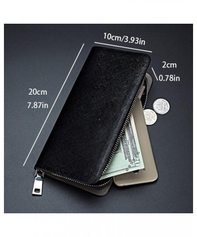 Coin Purse Women's Leather Wallet Simple Large Capacity Card Holder Slim Coin Purses 8 Card Slots Men's Coins Pocket Very Pra...