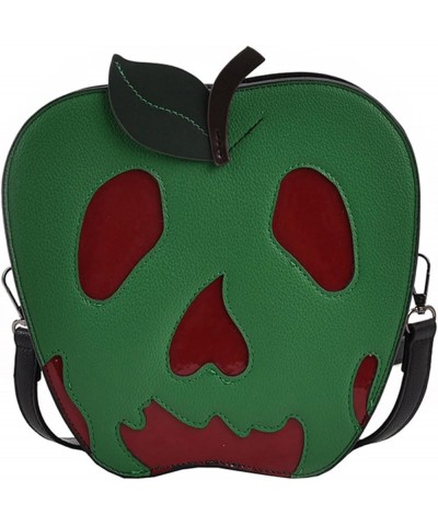 Womens Halloween Funny Pumpkin Shoulder Bag Lovely Devil Crossbody Bag Small Leather Satchel Bag Purses Green Apple $12.95 Sa...