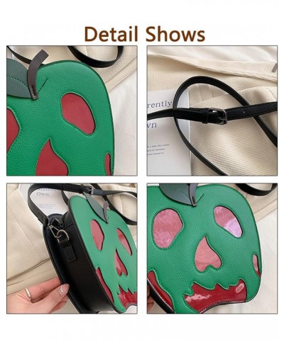 Womens Halloween Funny Pumpkin Shoulder Bag Lovely Devil Crossbody Bag Small Leather Satchel Bag Purses Green Apple $12.95 Sa...