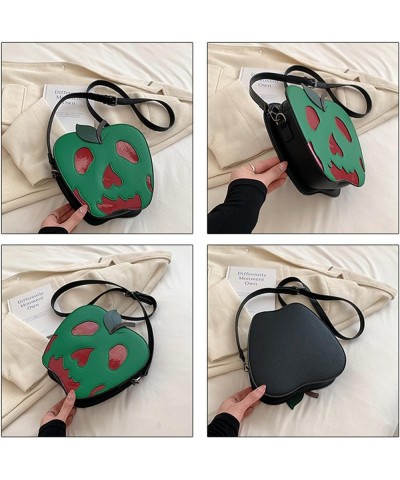 Womens Halloween Funny Pumpkin Shoulder Bag Lovely Devil Crossbody Bag Small Leather Satchel Bag Purses Green Apple $12.95 Sa...