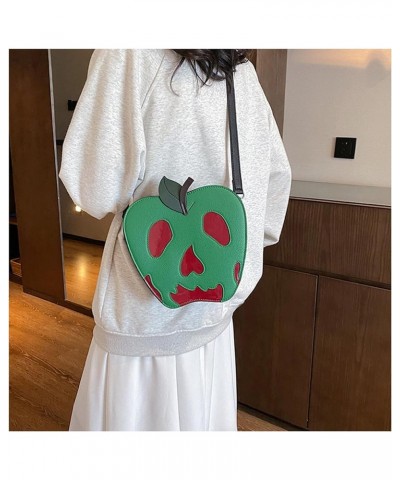 Womens Halloween Funny Pumpkin Shoulder Bag Lovely Devil Crossbody Bag Small Leather Satchel Bag Purses Green Apple $12.95 Sa...