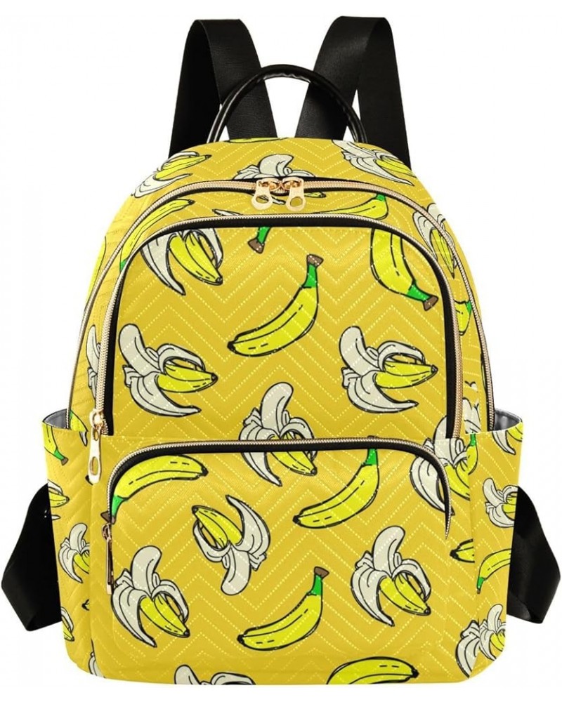 Yellow Banana Backpack Purse for Women Small Mini Women's Fashion Backpack Back Pack HandBag Lady Gifts,M Medium $20.29 Backp...