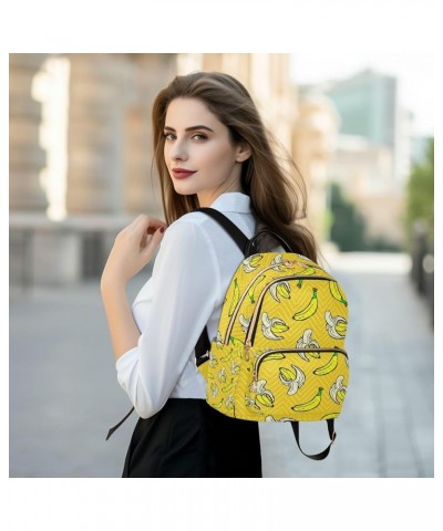 Yellow Banana Backpack Purse for Women Small Mini Women's Fashion Backpack Back Pack HandBag Lady Gifts,M Medium $20.29 Backp...