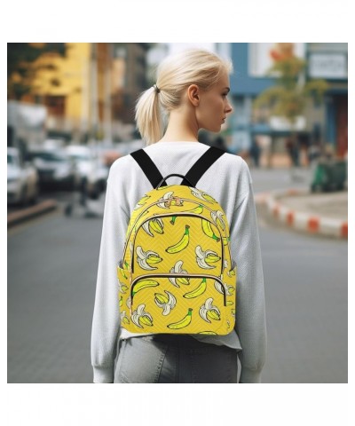 Yellow Banana Backpack Purse for Women Small Mini Women's Fashion Backpack Back Pack HandBag Lady Gifts,M Medium $20.29 Backp...