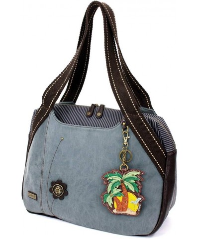 Bowling Tote Bag Indigo Palm Tree $33.00 Handbags