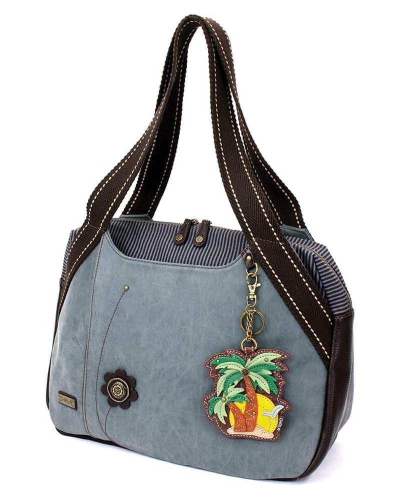 Bowling Tote Bag Indigo Palm Tree $33.00 Handbags