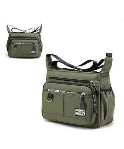 Fashion Classic Crossbody Bag for Men Women Large Messenger Bag Travel Shoulder Bag Multi-pocket Green $20.14 Totes