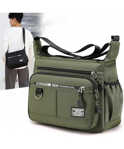 Fashion Classic Crossbody Bag for Men Women Large Messenger Bag Travel Shoulder Bag Multi-pocket Green $20.14 Totes