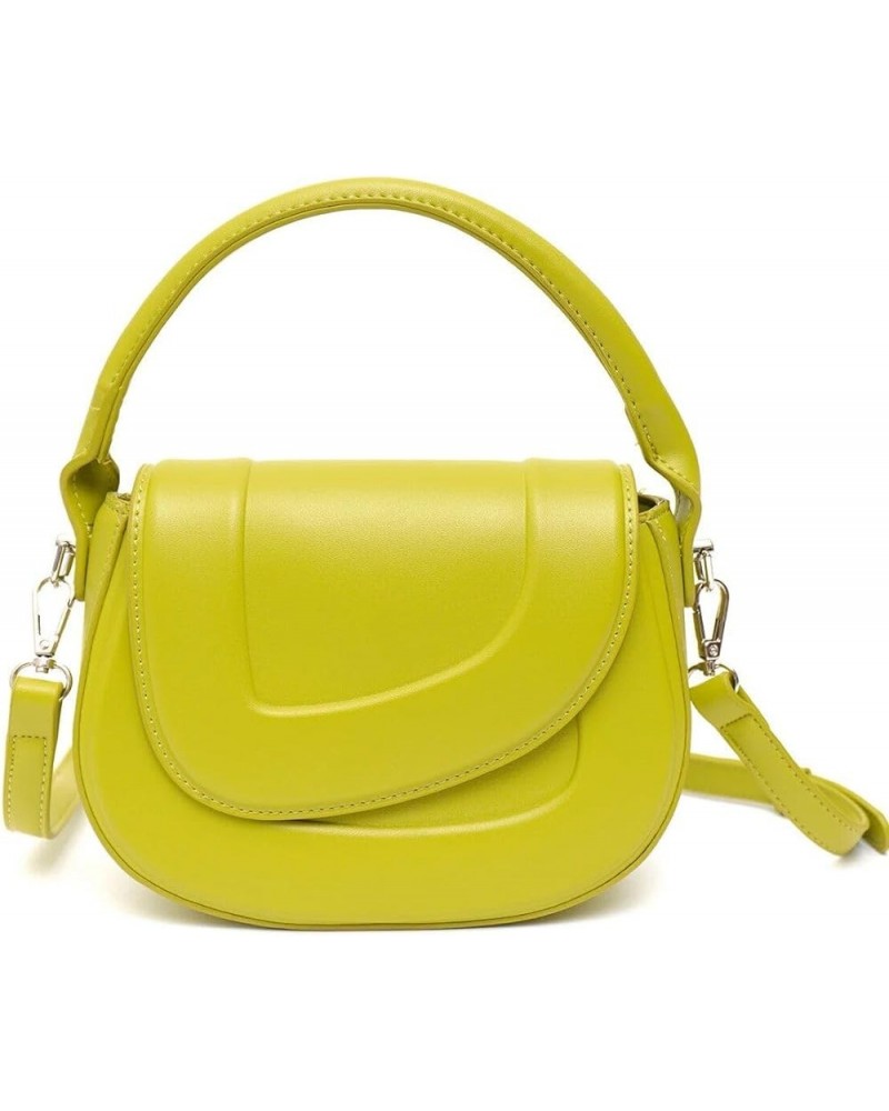 Elegant Minimalist Saddle Shoulder Bag Lime $33.64 Shoulder Bags