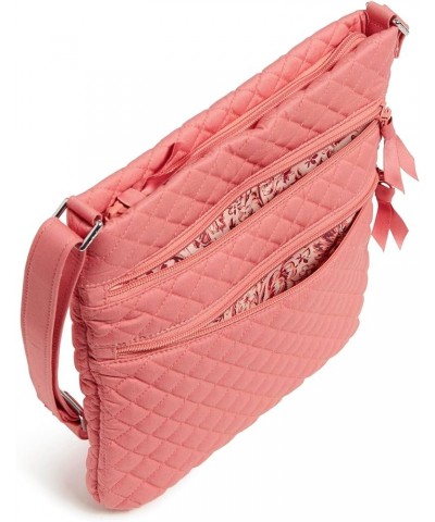 Cotton Triple Zip Hipster Crossbody Purse Terra Cotta Rose - Recycled Cotton $28.98 Crossbody Bags