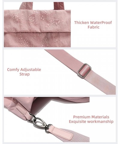 Hobo Crossbody Bags 2.0, 19L Large Totes Handbags with Straps for Women, Multi Nylon Shoulder Bags for Travel Gym Blush Pink ...