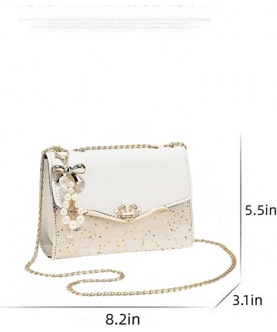 Fashion Crossbody Bag Women's One Shoulder bag Tote purse Crossbody bag white White $23.55 Totes