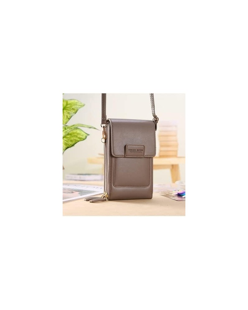 Touch Screen Mobile Phone Bag Women's Messenger Bag Vertical Ladies Wallet Fashion Key Coin Purse (Color : A) H $24.69 Wallets