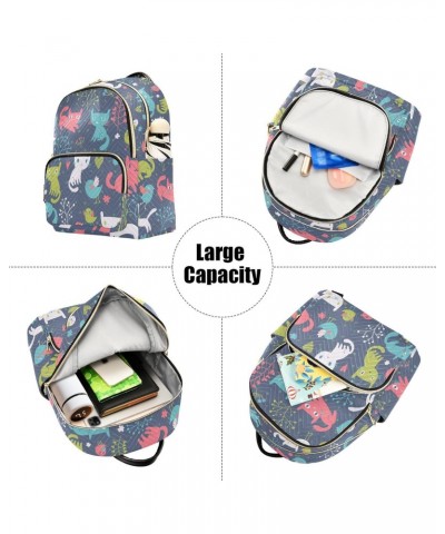 Birds Cats Fashion Backpack Purse for Women Multipurpose Casual Daypack with Multi Pockets & Secured Zipper Ladies Shoulder B...